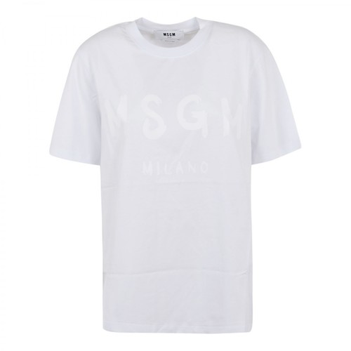 Msgm, T-Shirt Biały, female, 440.00PLN